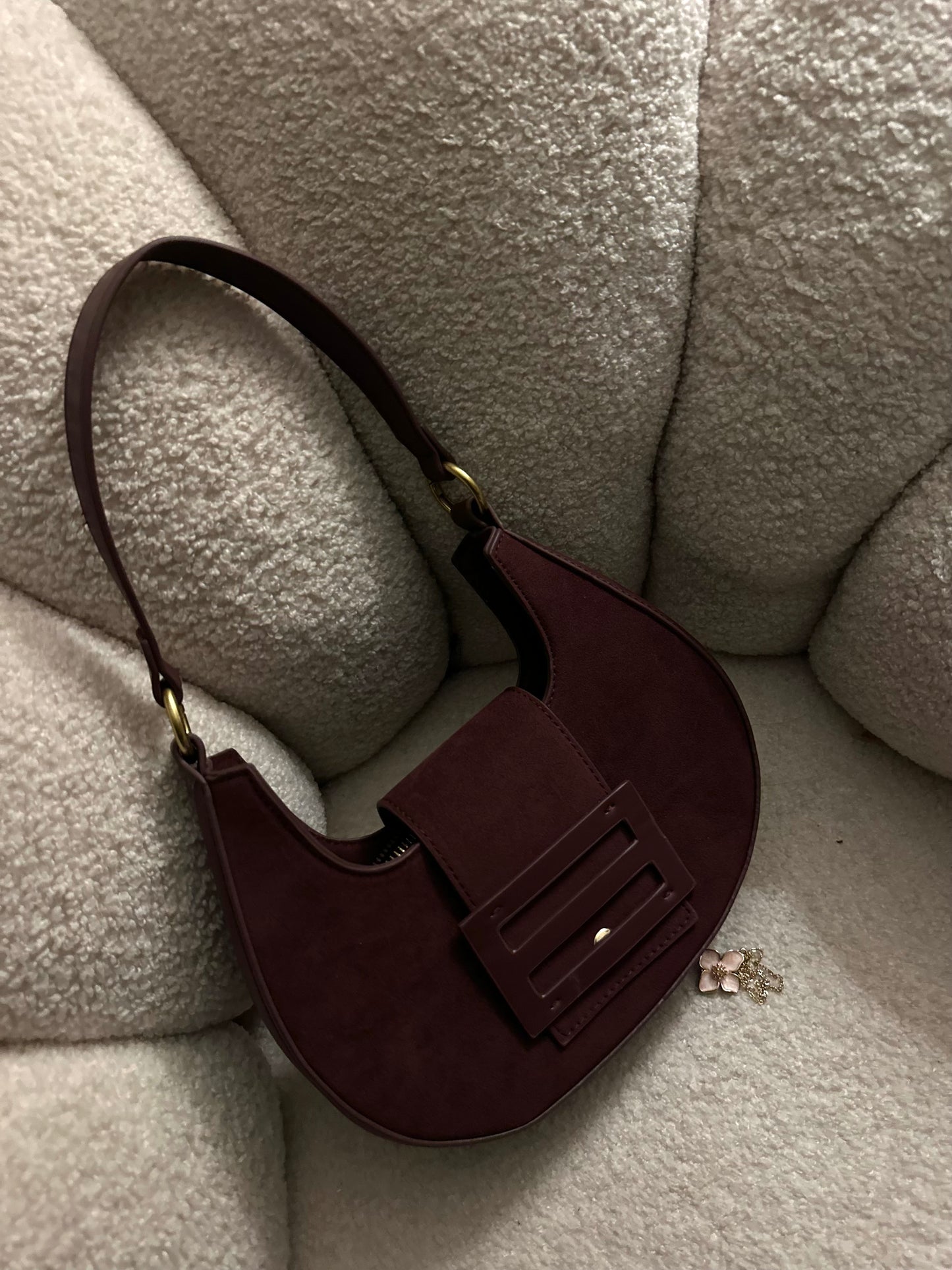 Deep Burgundy Shoulder Bag Purse