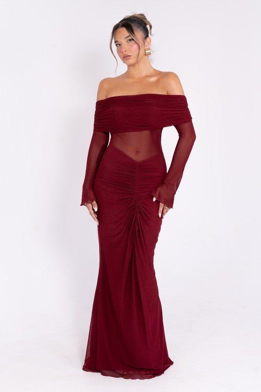 Cherry lace gown