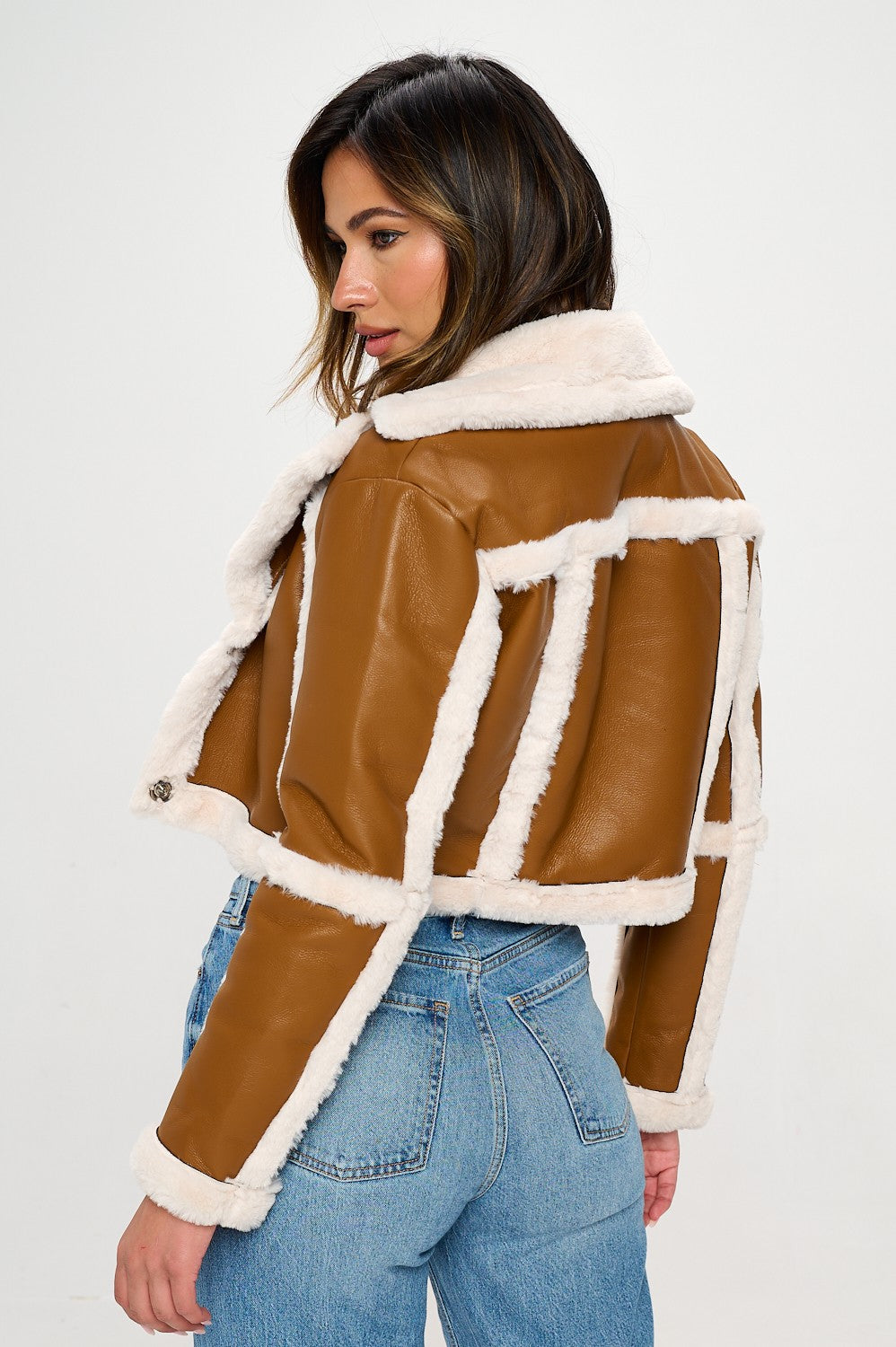 Tan fur jacket - Miss Londyn