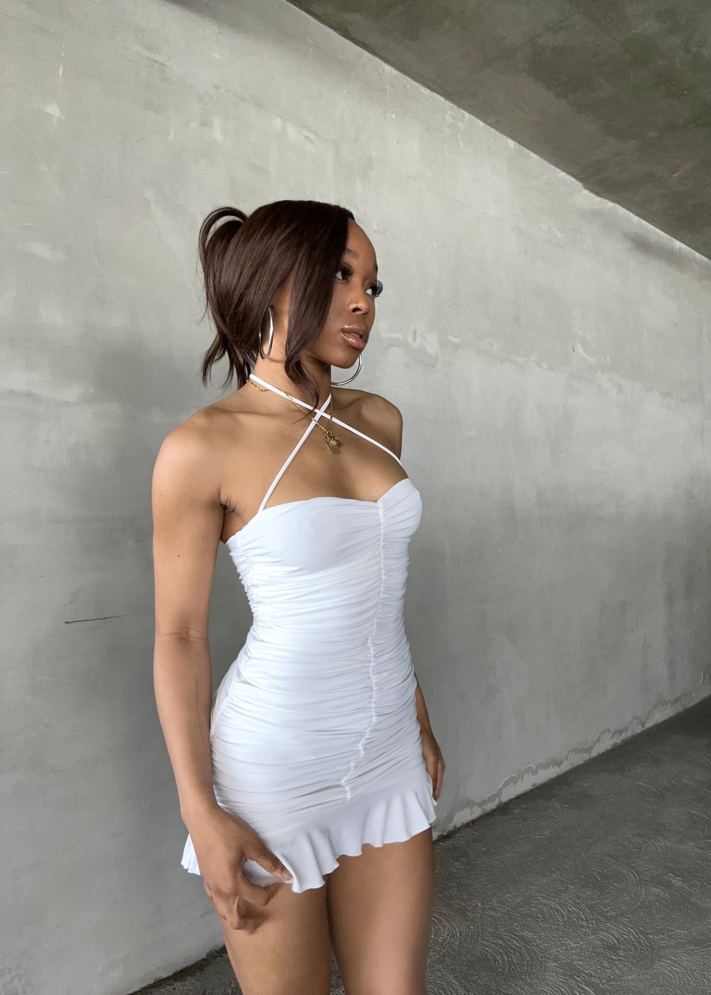 Angelic White Mini Dress - Miss Londyn