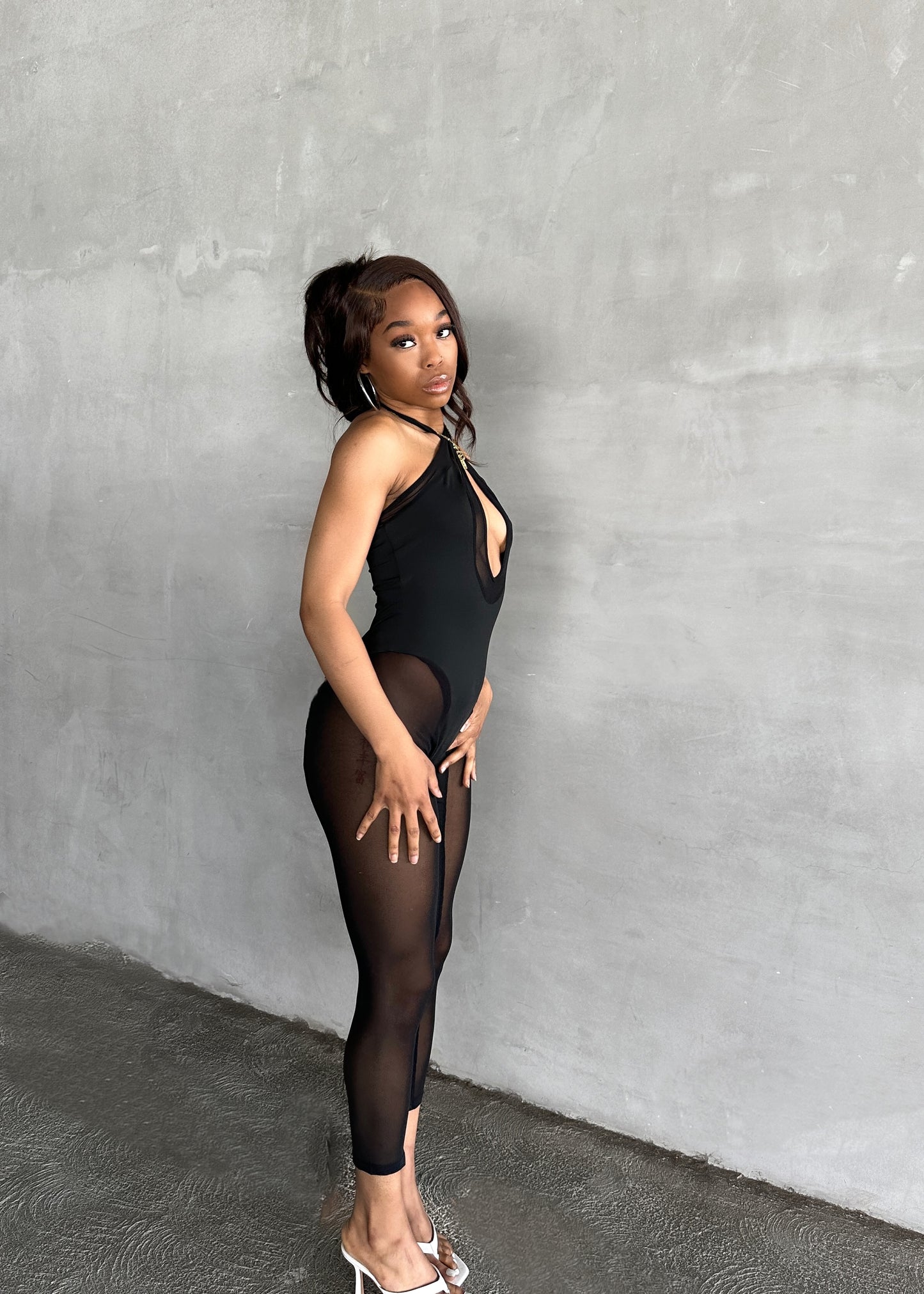 A Mesh Girly Jumpsuit - Miss Londyn