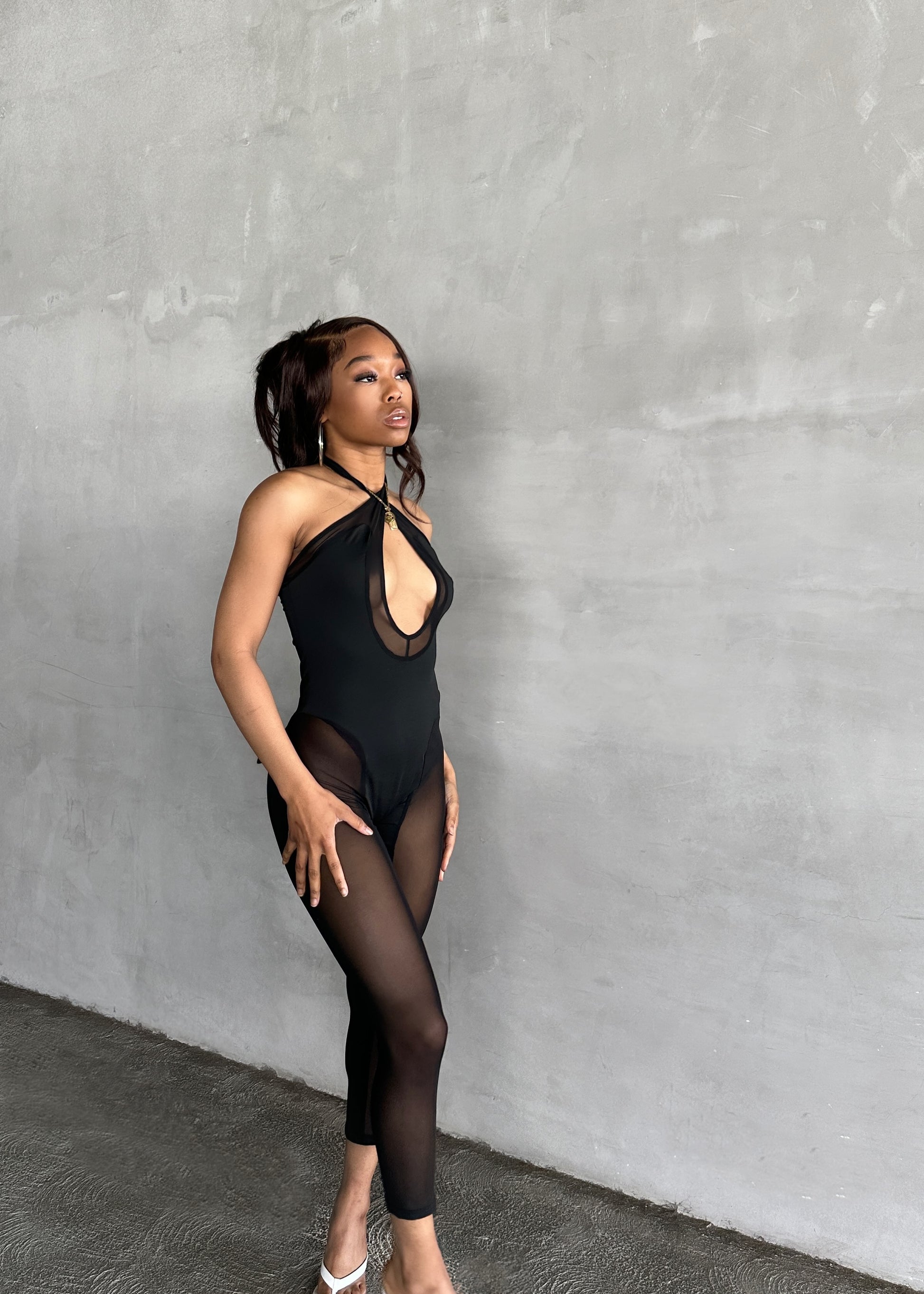 A Mesh Girly Jumpsuit - Miss Londyn