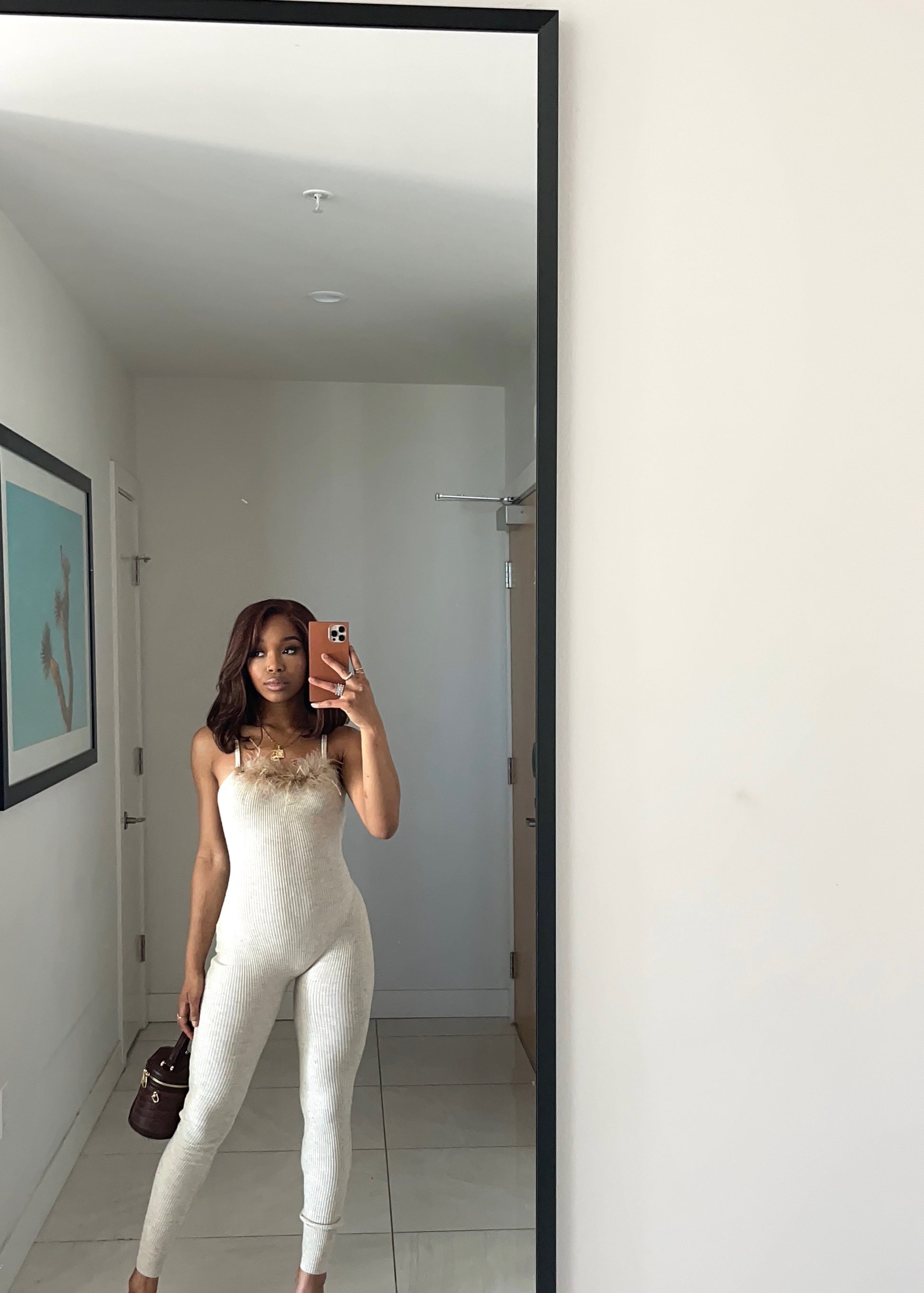 Oatmeal Knit Jumpsuit - Miss Londyn