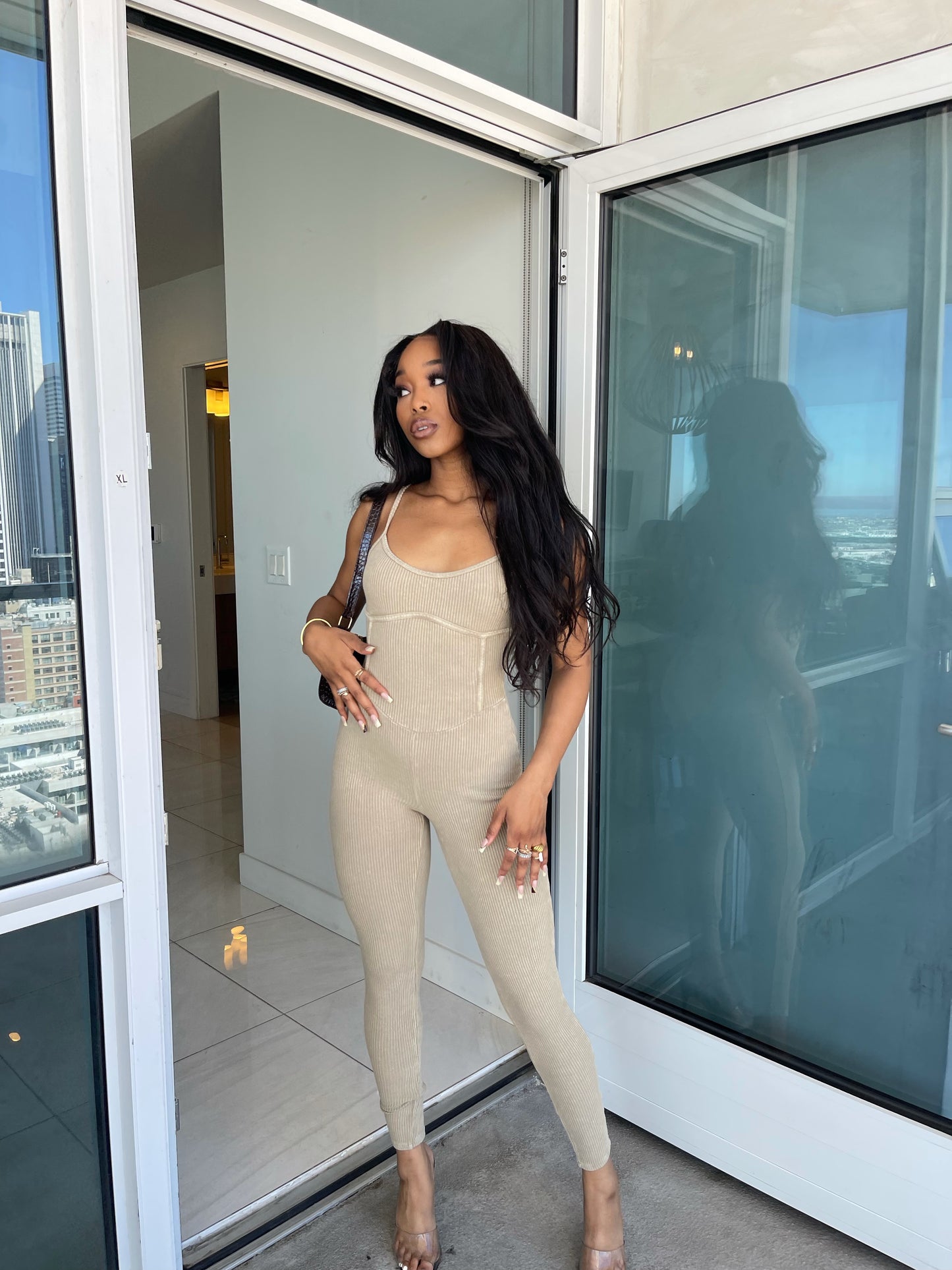 Cream Jumpsuit - Miss Londyn