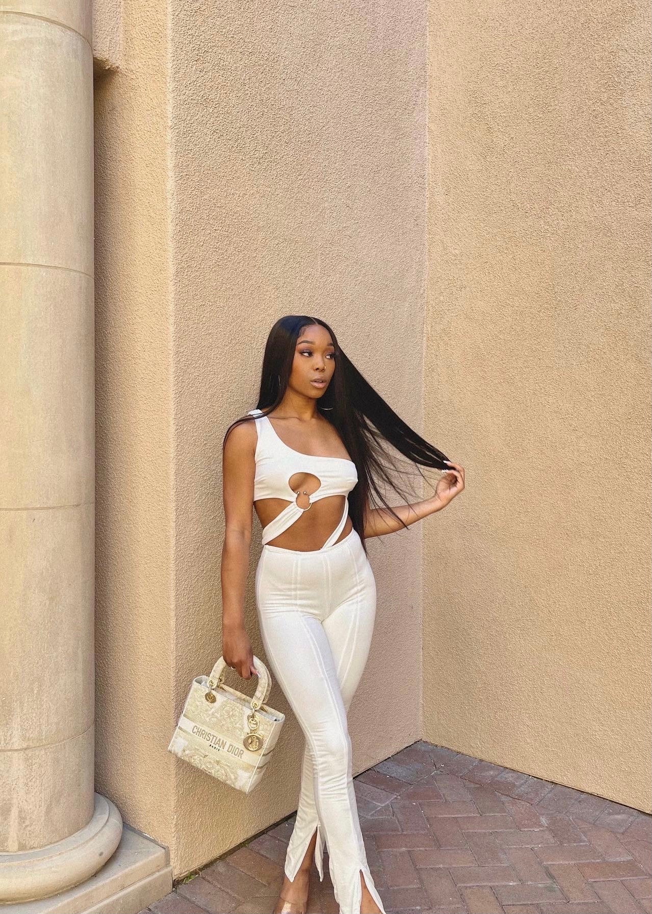 “The baddest “ Jumpsuit- White - Miss Londyn