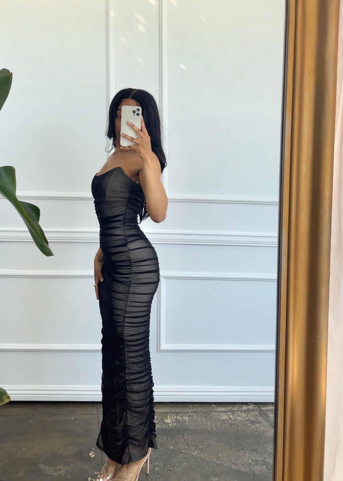 Black Strapless Maxi Dress - Miss Londyn