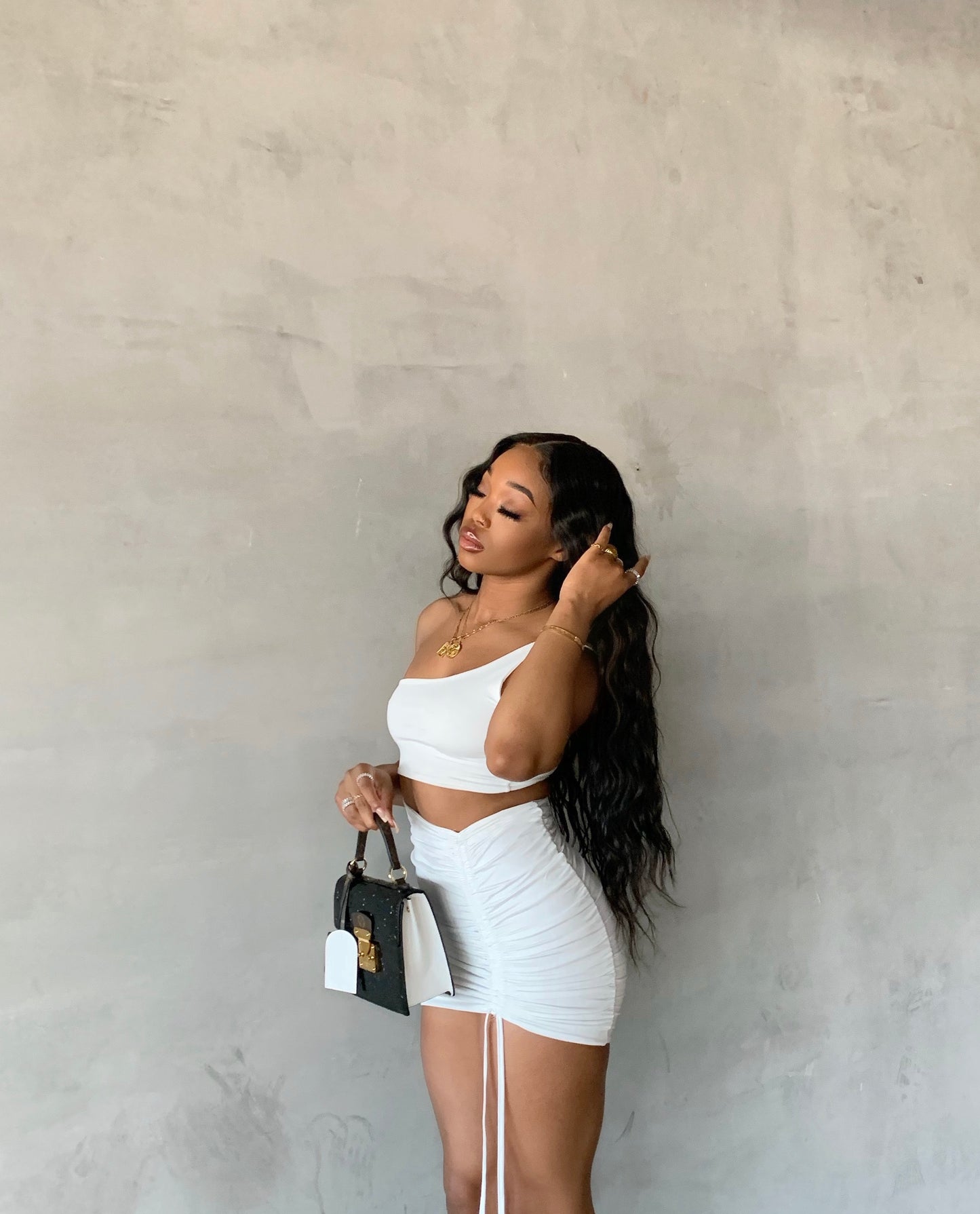 “Made the cut” Mini Dress - White - Miss Londyn