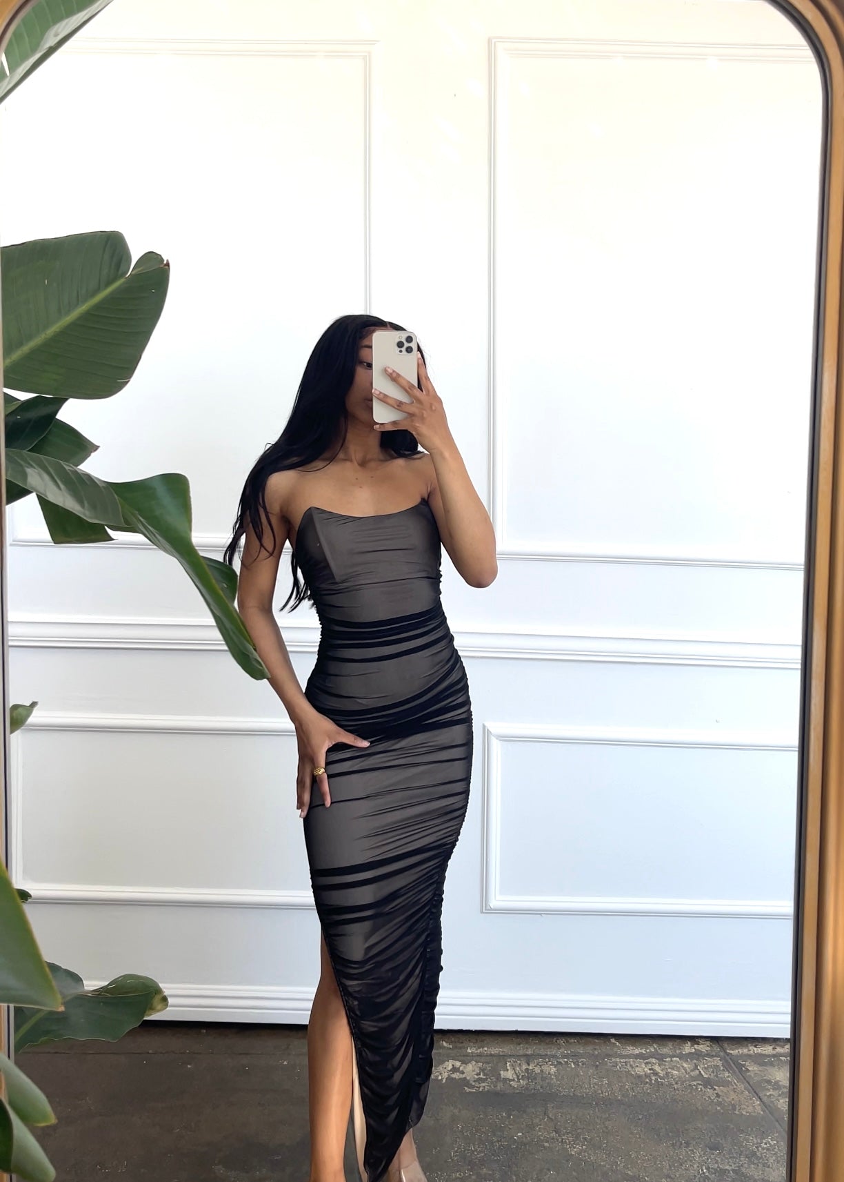 Black Strapless Maxi Dress - Miss Londyn