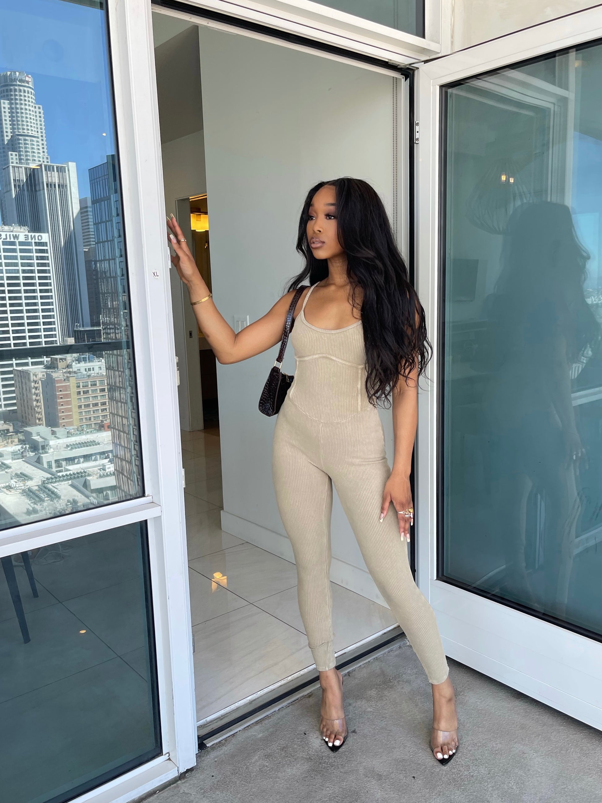 Cream Jumpsuit - Miss Londyn