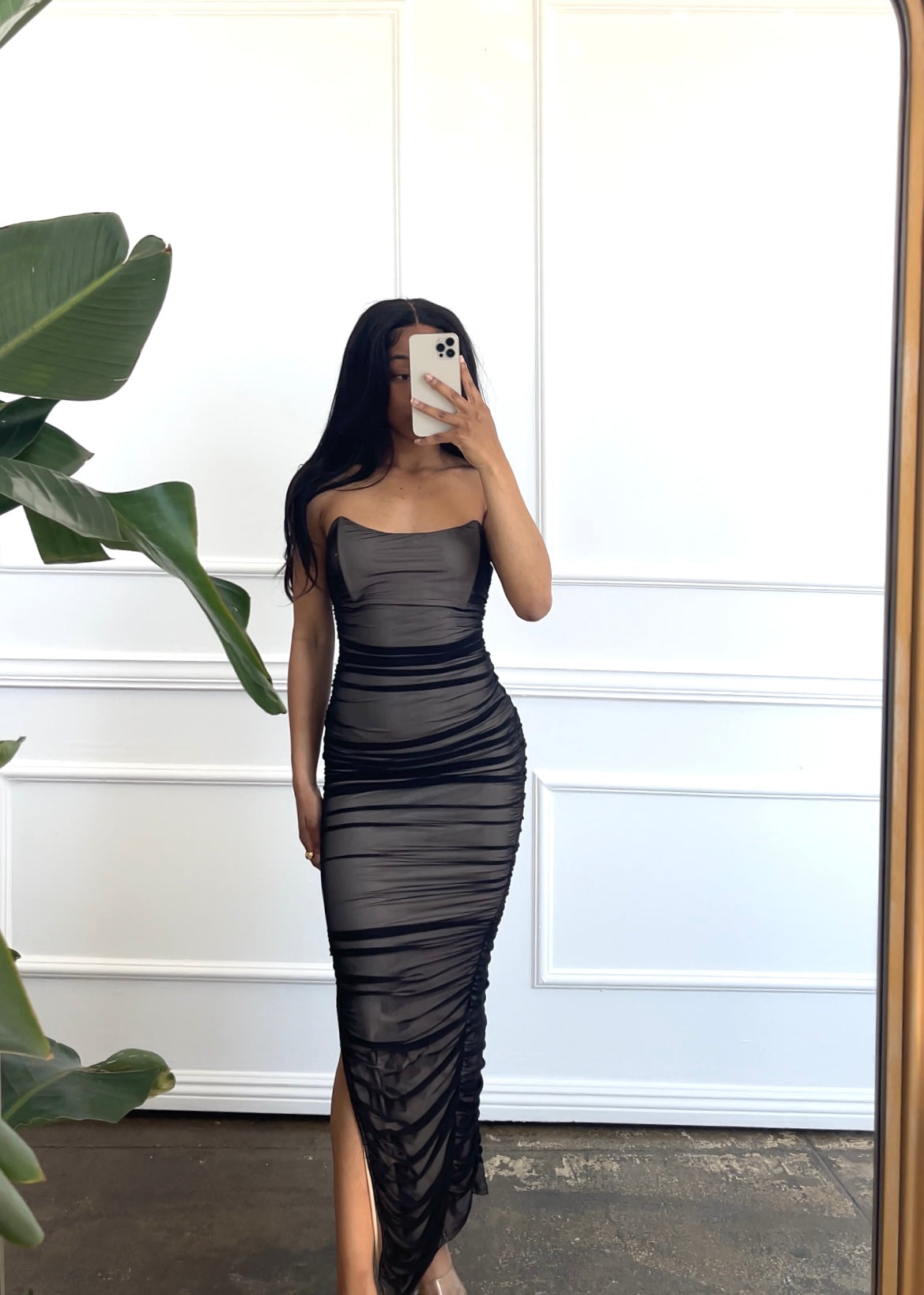 Black Strapless Maxi Dress - Miss Londyn